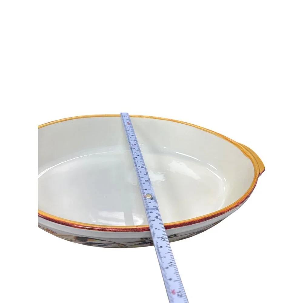 Sur La Table handcrated Italian cermic serve bowl 9.5